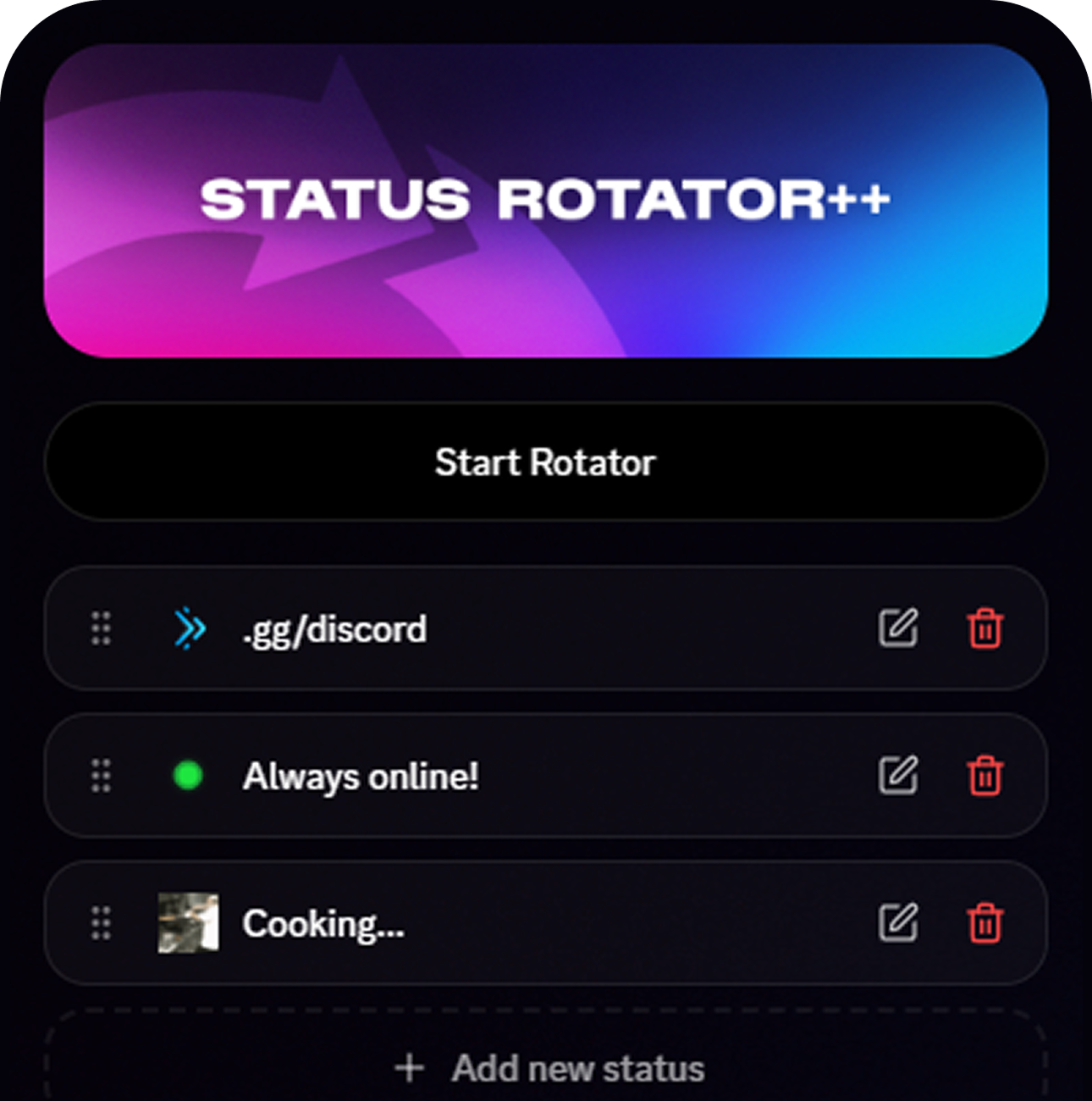 Status Rotator App